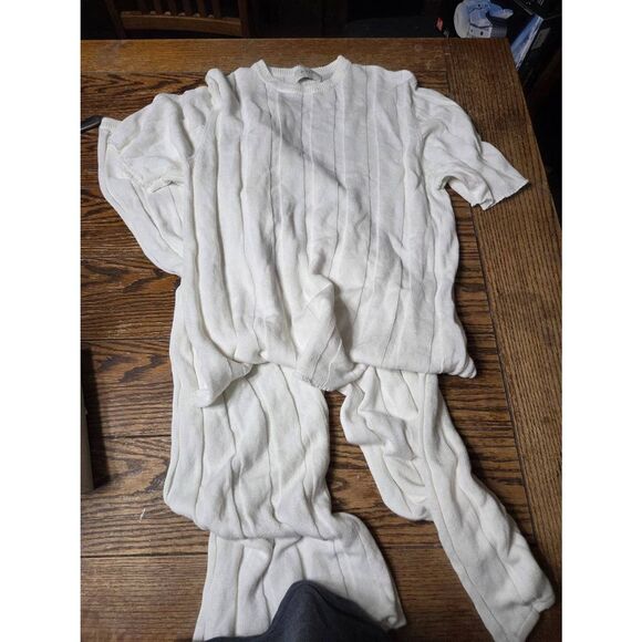 Diish EMERY OFF WHITE oversized tee& WIDE LEG PANTS set sz S/M - Picture 2 of 9